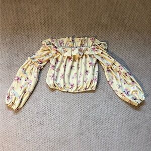 Forever 21 Yellow Floral Blouse